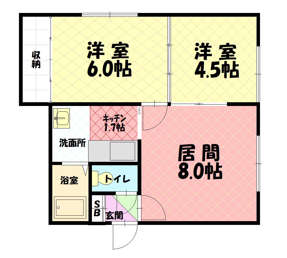 ＳＵＮＳＨＩＮＥ２６203間取図