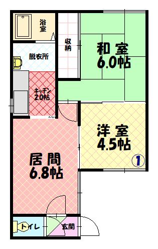 ＳＵＮＳＨＩＮＥ２６101間取図