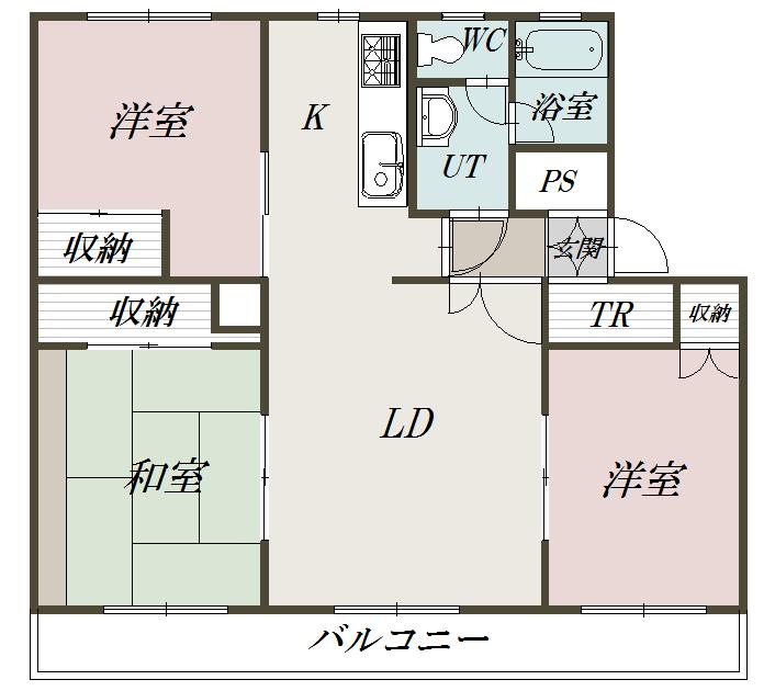テレパレス旭川春光Ⅳ443間取図