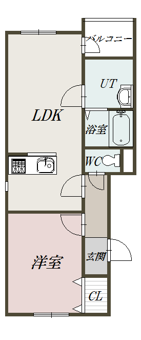 イーストコート１０１間取図