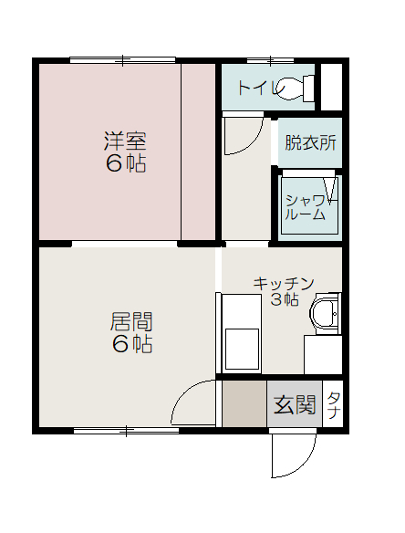 グリーンティー２０３間取図