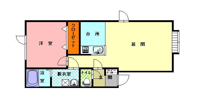 レパード１０６１０２間取図