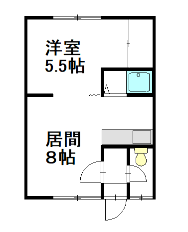 滝ハイツ２０３間取図