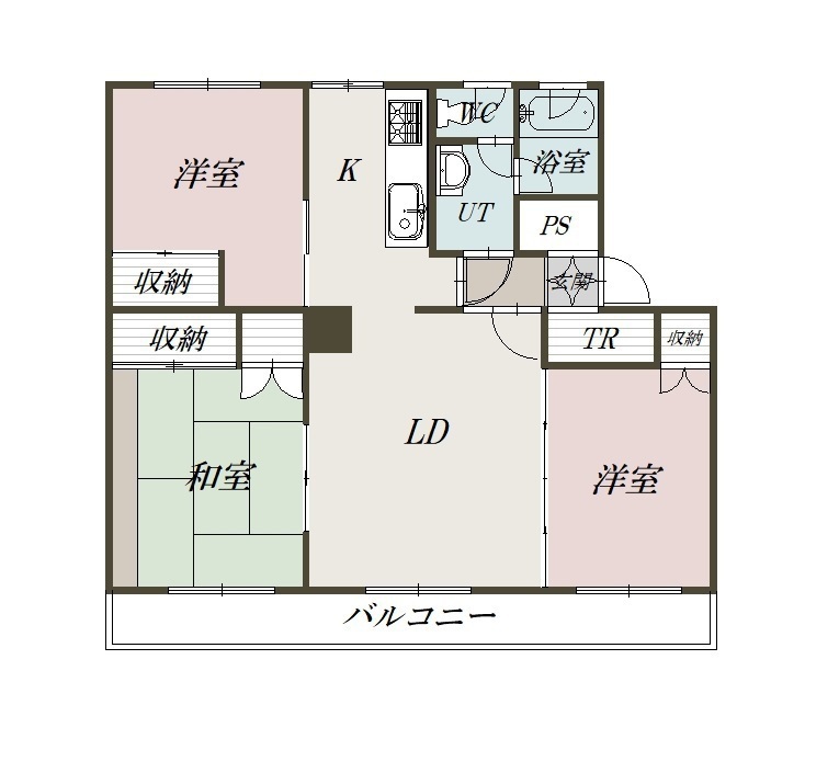 テレパレス旭川春光Ⅱ221間取図