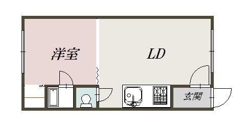 パルハイツⅡ３０６間取図