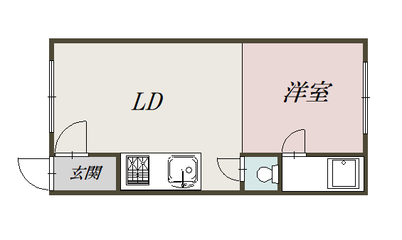 パルハイツⅡ３０３間取図