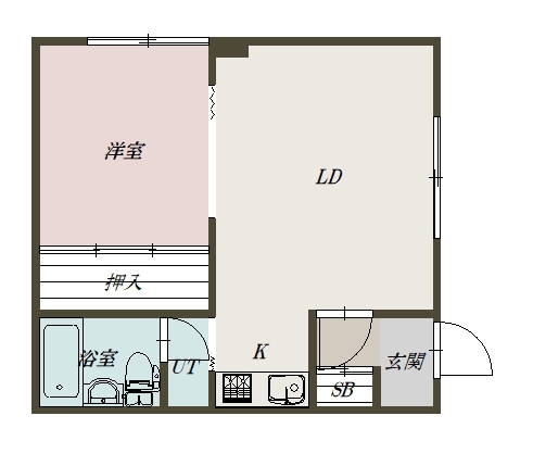 コーポ松101間取図