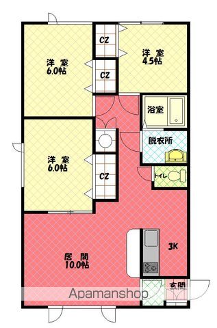 カサ・シエロF間取図
