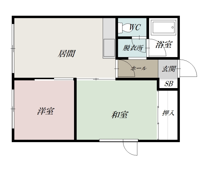 カサブランカ201間取図