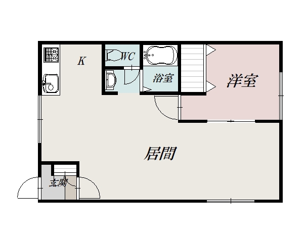 リバティ士別Ａ２０５間取図