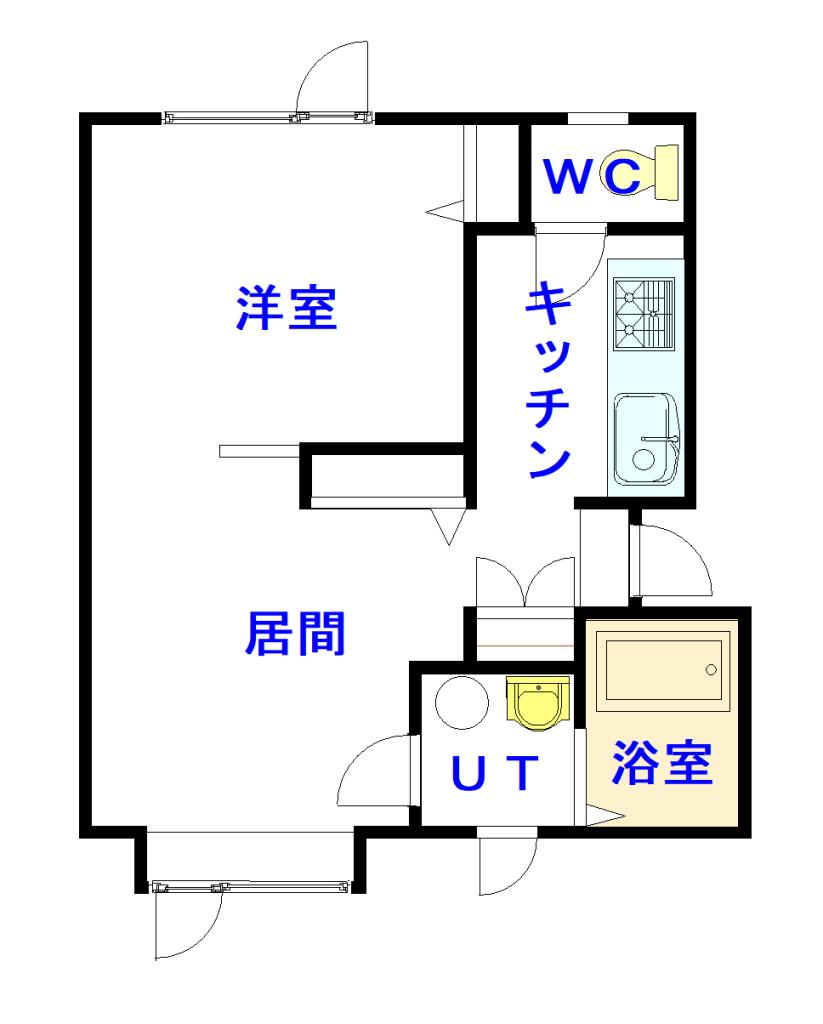 ｙｏｕトピア豊岡弐番街　Ｄ棟２０３間取図