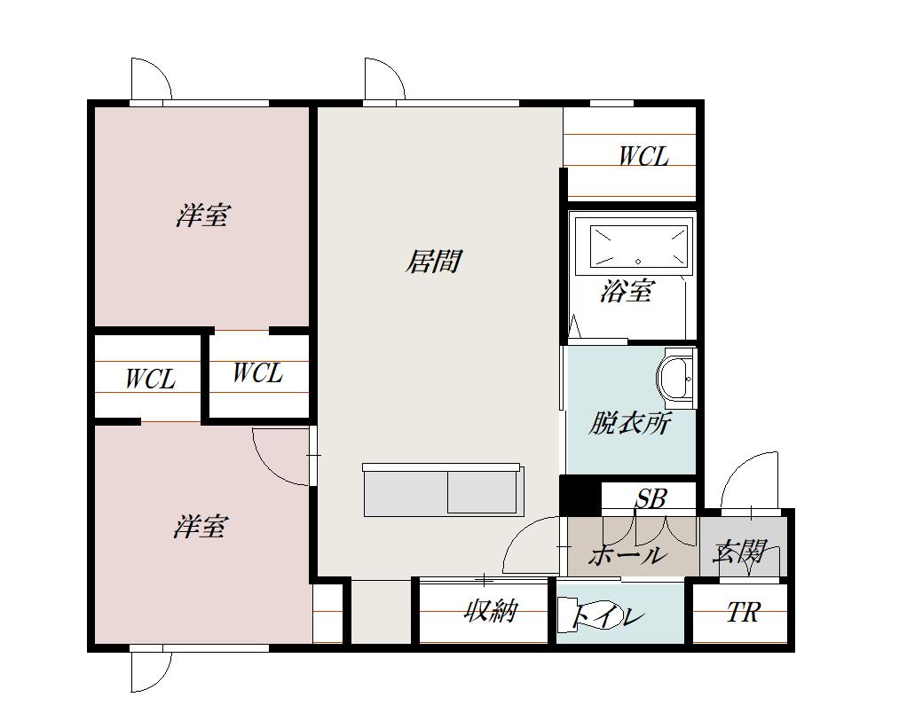 ＮＯＲＦＩＮＯ　ＤＥＥＲⅡ１Ｂ間取図