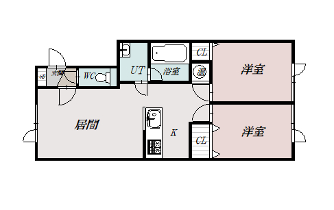 フォルティーナポルタ202間取図