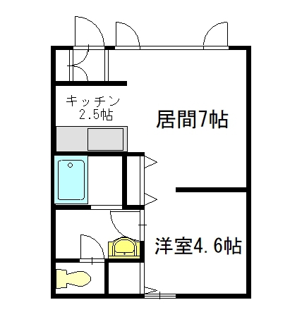ｙｏｕトピア豊岡壱番街　Ｂ棟２０１間取図