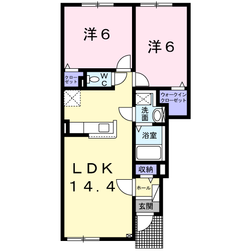 メゾン・ド・クレール102間取図