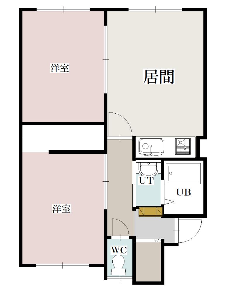 新都ハイツレジェ302間取図