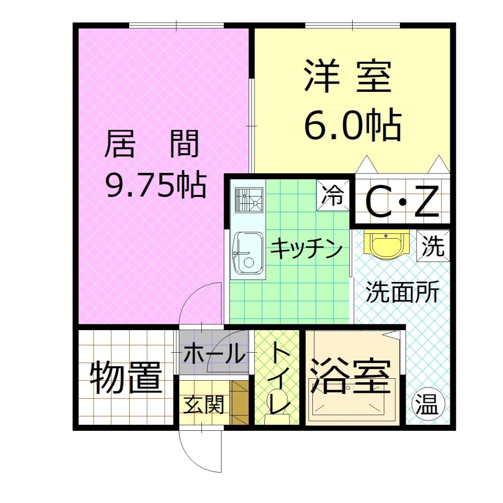 Ｃｈａｍｐ　ｄｅ　ｆｌｅｕｒｅ２０２間取図