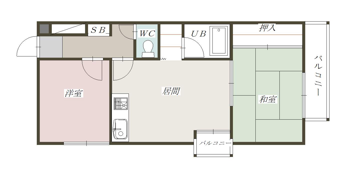 レジデンスサン205間取図