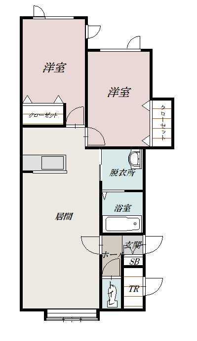 レーヴ春光102間取図