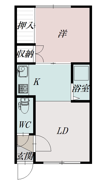 コーポサロマ302間取図
