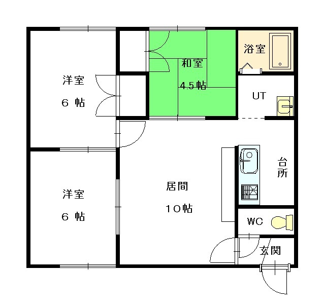 パールハイツ豊岡１０２間取図