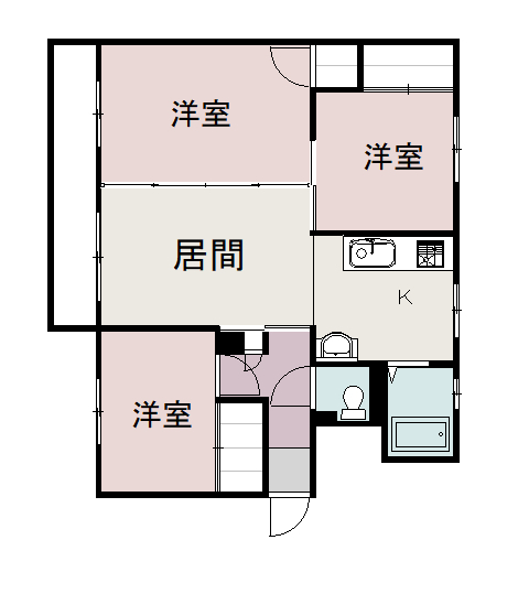 ヴィラナリー旭川　Ｄ棟403間取図