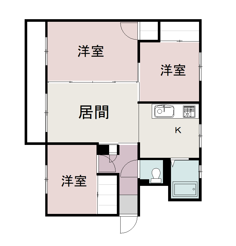 ヴィラナリー旭川　Ｃ棟303間取図
