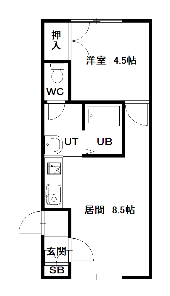 リラコートＡ１０６間取図
