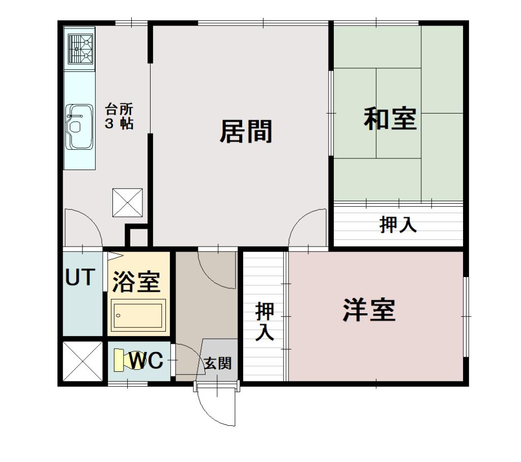 誠コーポA103間取図