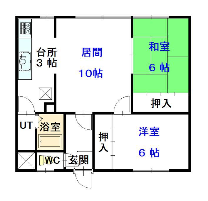 誠コーポB202間取図