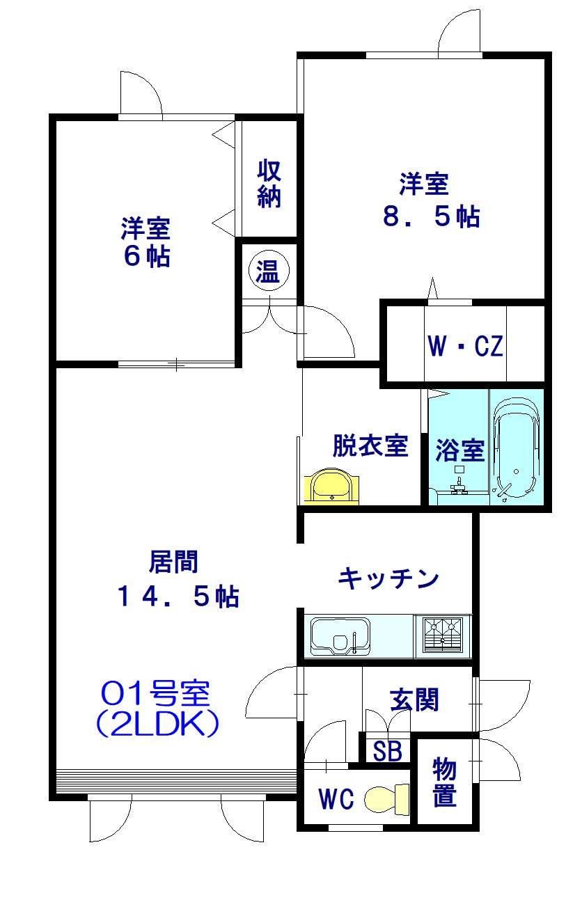 パフュームローズ201間取図