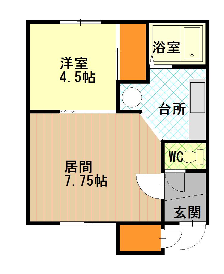 ハイツエルムＡ203間取図