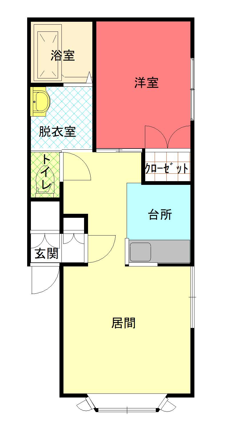 壱刻館２０２間取図