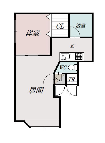 メゾンドヴォーグ１０１間取図