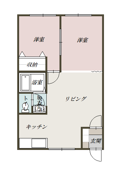 リバティ士別B103間取図