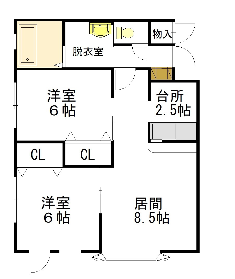 コムフォートⅠ101間取図