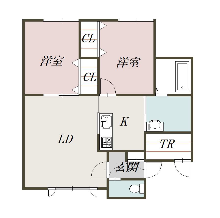 ハスコートたかすⅡ１０１間取図
