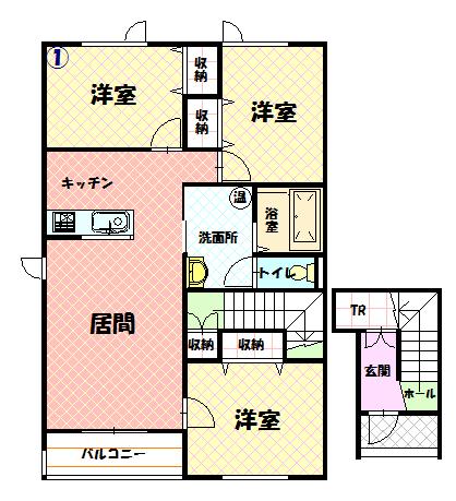 ＡＬＢＩＯⅢ２０１間取図