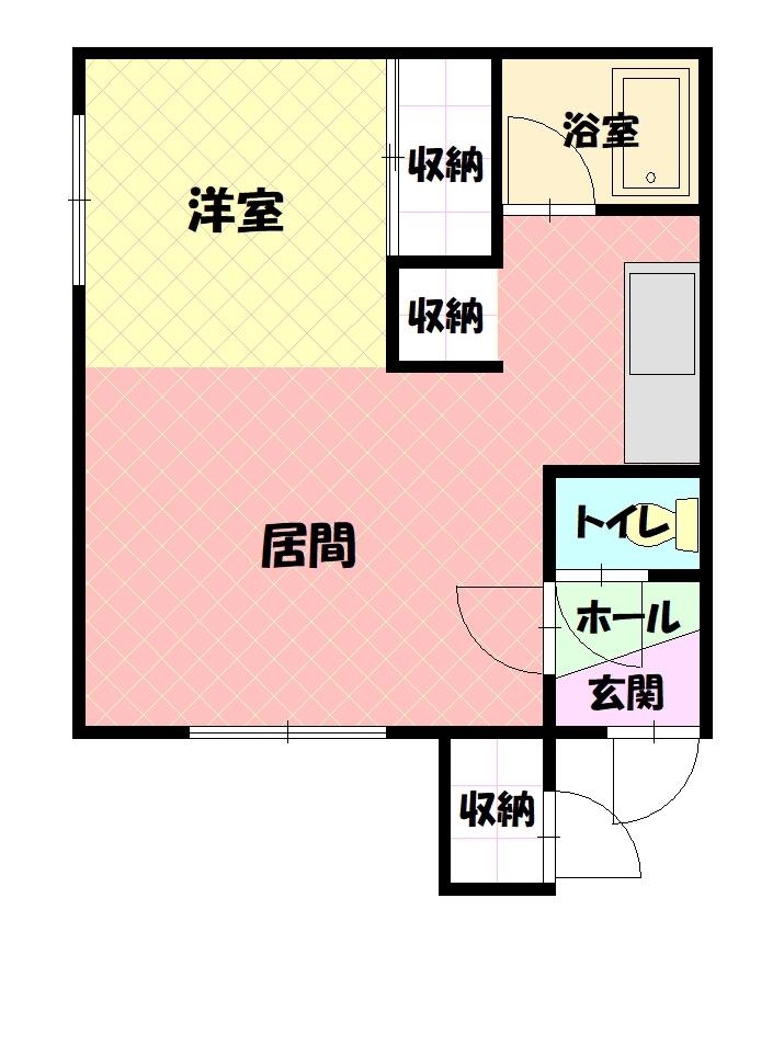 ＩＫコーポＢ棟106間取図