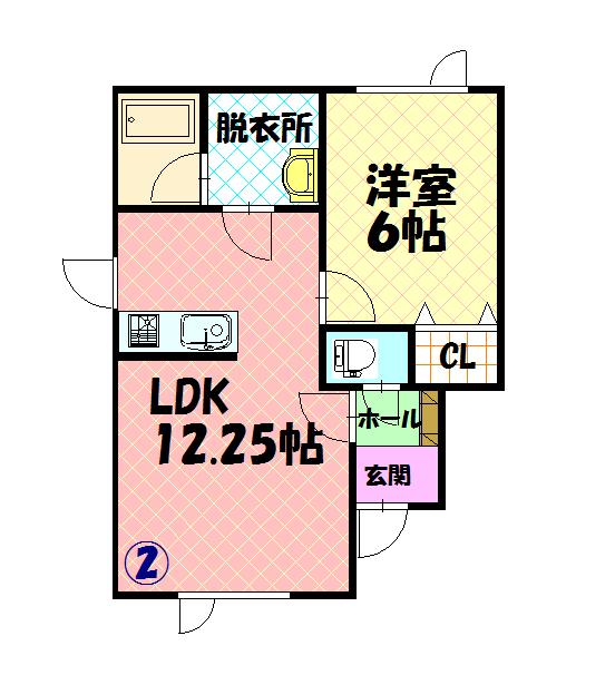 ＴＨＲＥＥ　ＡＲＲＯＷＳ２０２間取図