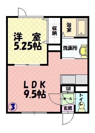ブルータウンⅡ203間取図
