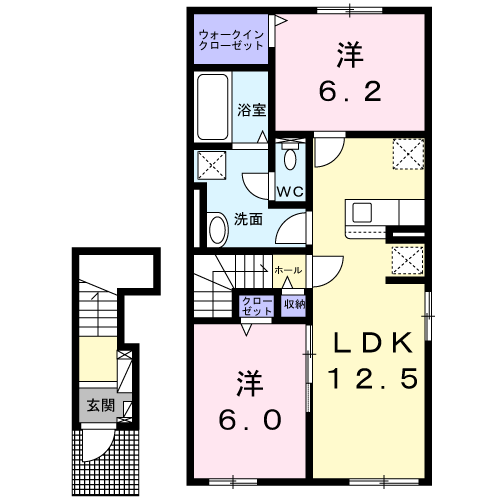 ブルー クレール Ⅱ204間取図
