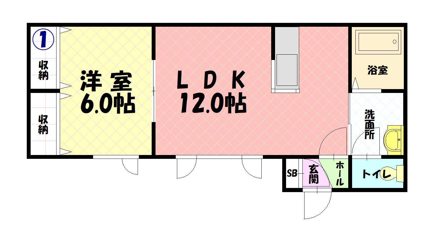 アーバンヒルズ201間取図