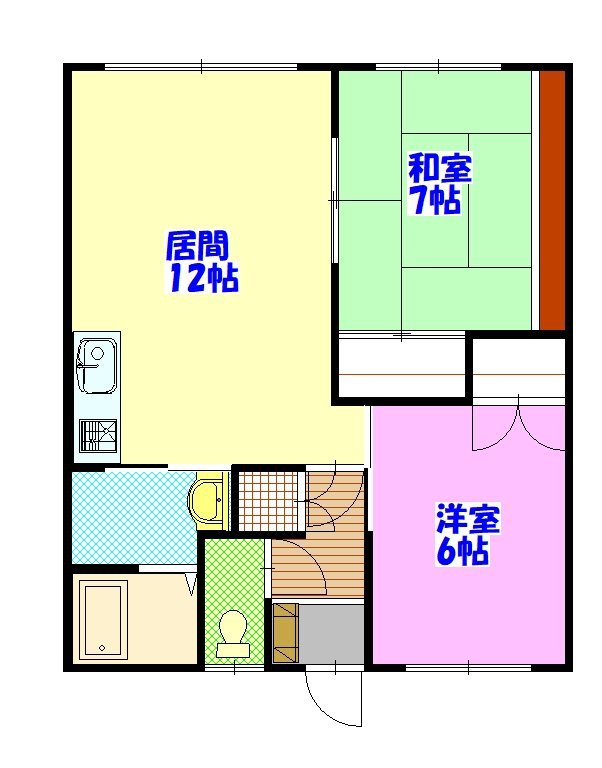 ハイツ島尻B203間取図