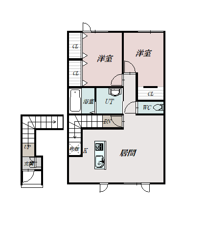 ｋｏｍｉｅ（コミエ）Ⅲ202間取図