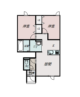 ｋｏｍｉｅ（コミエ）Ⅲ１０２間取図
