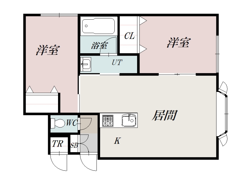 きはんたハイツ105間取図