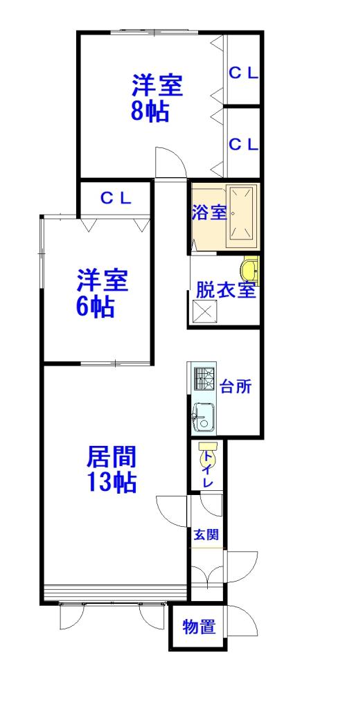ノンノＢ１０３間取図