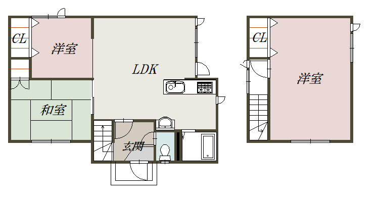 旭川大町1-12貸家zzz間取図