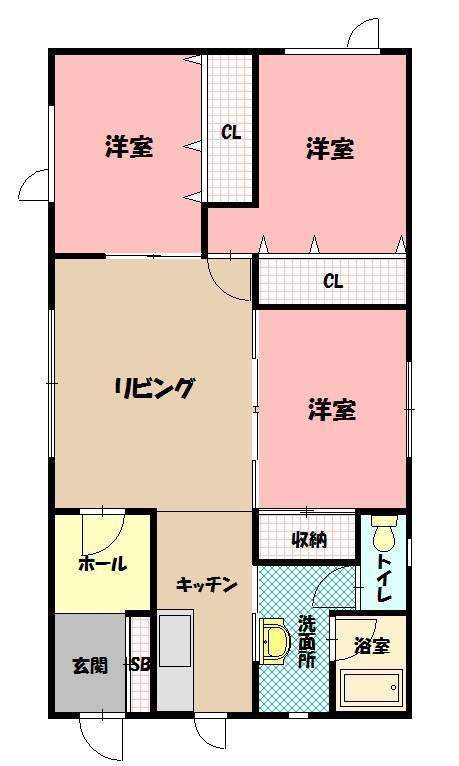 末広１－４貸家Ａ３ｚｚｚ間取図